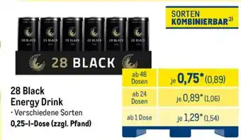METRO 28 Black Energy Drink Angebot