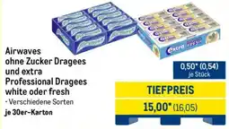 METRO Airwaves ohne Zucker Dragees und extra Professional Dragees white oder fresh je 30er-Karton Angebot