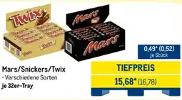 METRO Mars/Snickers/Twix je 32er-Tray Angebot