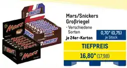 METRO Mars/Snickers Großriegel je 24er-Karton Angebot