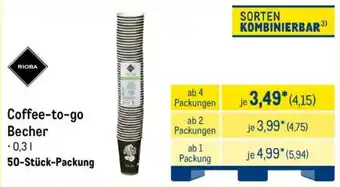 METRO RIOBA Coffee-to-go Becher Angebot
