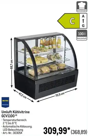 METRO Umluft Kühlvitrine GCV1100 Angebot