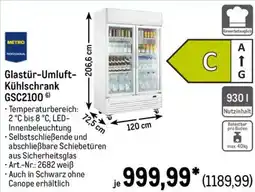 METRO Glastür-Umluft- Kühlschrank GSC2100 Angebot