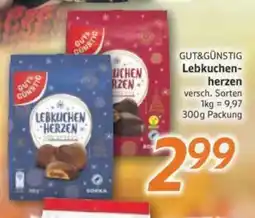 inkoop GUT&GÜNSTIG Lebkuchen- herzen Angebot