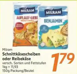 inkoop Milram Schnittkäsescheiben oder Reibekäse Angebot