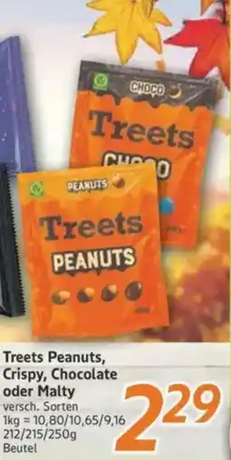 inkoop Treets Peanuts, Crispy, Chocolate oder Malty Angebot