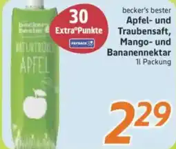 inkoop becker's bester Apfel- und Traubensaft, Mango- und Bananennektar Angebot