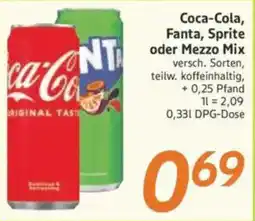 inkoop Coca-Cola, Fanta, Sprite oder Mezzo Mix Angebot