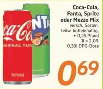 inkoop Coca-Cola, Fanta, Sprite oder Mezzo Mix Angebot