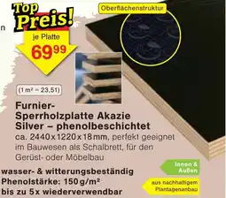 Wiglo Wunderland Furnier Sperrholzplatte Akazie Silver - phenolbeschichtet Angebot