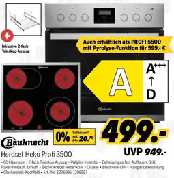 MEDIMAX Bauknecht Herdset Heko Profi 3500 Angebot