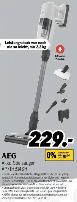 MEDIMAX AEG Akku-Stielsauger AP71HB14SH Angebot