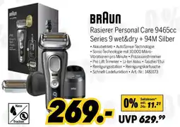MEDIMAX BRAUN Rasierer Personal Care 9465cc Series 9 wet&dry + 94M Silber Angebot