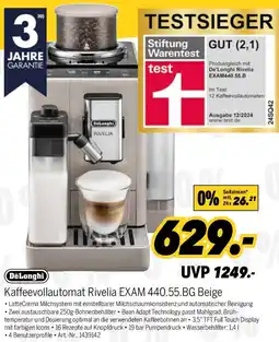 MEDIMAX DeLonghi Kaffeevollautomat Rivelia EXAM 440.55.BG Beige Angebot