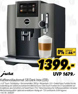 MEDIMAX jura Kaffeevollautomat S8 Dark Inox (EB) Angebot