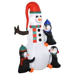 Netto Marken-Discount HOMCOM Aufblasbarer Schneemann Polyester Angebot