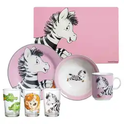 Netto Marken-Discount Ritzenhoff & Breker Geschirr-Set mit Kinderbecher Happy Zoo Zebra 7er Set Angebot