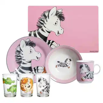 Netto Marken-Discount Ritzenhoff & Breker Geschirr-Set mit Kinderbecher Happy Zoo Zebra 7er Set Angebot