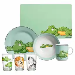 Netto Marken-Discount Ritzenhoff & Breker Geschirr-Set mit Kinderbecher Happy Zoo Krokodil 7er Set Angebot