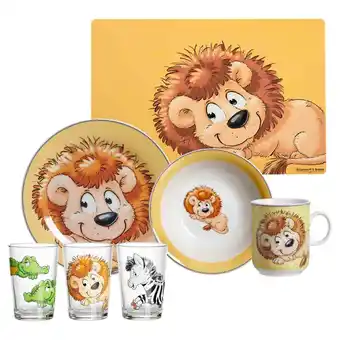 Netto Marken-Discount Ritzenhoff & Breker Geschirr-Set mit Kinderbecher Happy Zoo Löwe 7er Set Angebot