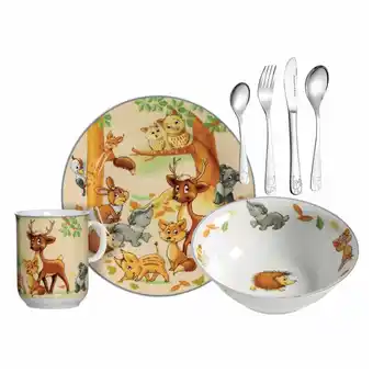 Netto Marken-Discount Ritzenhoff & Breker Kindergeschirr mit Besteck Waldtiere Angebot