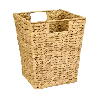 Netto Marken-Discount HMF Papierkorb Büro, Aufbewahrungskorb geflochten aus Wasserhyazinthe, Eckig, 25 x 25 x 30 cm Angebot