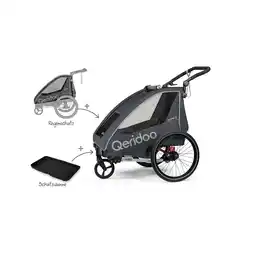 Netto Marken-Discount Qeridoo Fahrradanhänger QUPA 2 Grey Starter Set Angebot