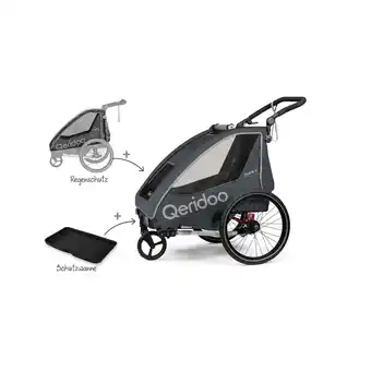 Netto Marken-Discount Qeridoo Fahrradanhänger QUPA 2 Grey Starter Set Angebot