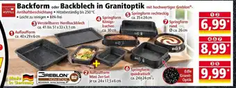 Norma Backform oder Backblech in Granitoptik Angebot