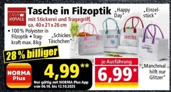 Norma Tasche in Filzoptik Angebot