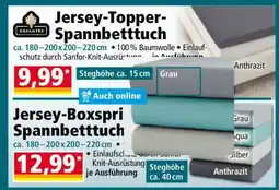 Norma Jersey-Topper-Spannbetttuch Angebot