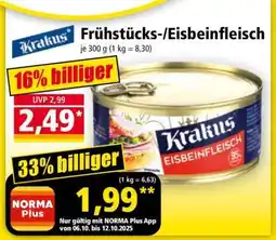 Norma Frühstücks-/Eisbeinfleisch Angebot