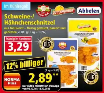 Norma Schweine-/ Hähnchenschnitzel Angebot