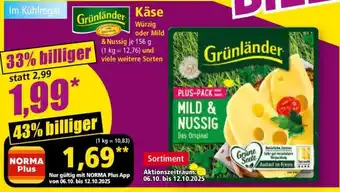 Norma Grünländer Käse Angebot