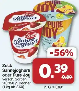 Famila Nord West Zott Sahnejoghurt oder Pure Joy Angebot