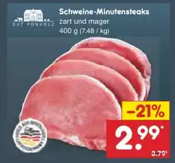 Netto Marken-Discount Schweine-Minutensteaks Angebot