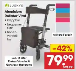 Netto Marken-Discount Aluminium Rollator Vital Angebot