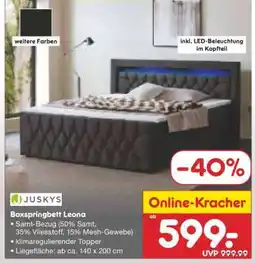 Netto Marken-Discount Boxspringbett Leona Angebot