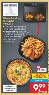 Netto Marken-Discount Silikon-Backform für Heißluftfritteusen Angebot