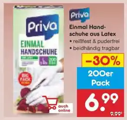 Netto Marken-Discount Einmal Handschuhe aus Latex Angebot