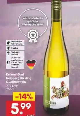 Netto Marken-Discount Kellerei Graf Neipperg Riesling Qualitätswein Angebot