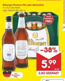 Netto Marken-Discount Bitburger Premium Pils oder Alkoholfrei Angebot
