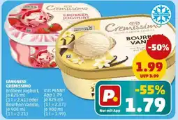 PENNY LANGNESE CREMISSIMO Erdbeer Joghurt, je 825 ml oder Bourbon Vanille, je 900 ml Angebot
