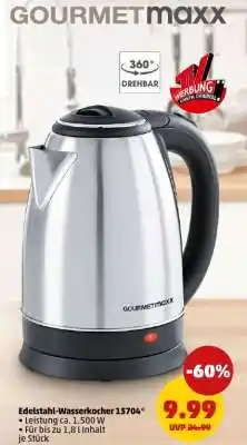 PENNY Edelstahl-Wasserkocher 13704 Angebot