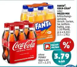 PENNY FANTA², COCA-COLA² oder MEZZO MIX Angebot