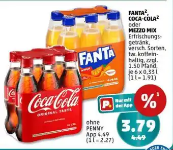 PENNY FANTA², COCA-COLA² oder MEZZO MIX Angebot