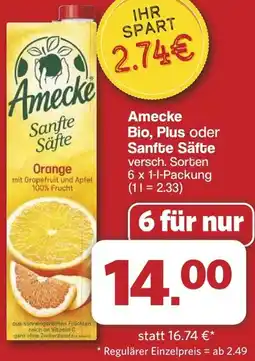 Famila Nord West Amecke Bio, Plus oder Sanfte Säfte Angebot