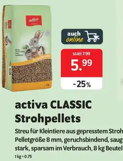 Das Futterhaus activa CLASSIC Strohpellets Angebot
