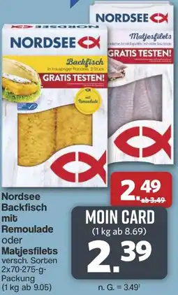 Famila Nord West Nordsee Backfisch mit Remoulade oder Matjesfilets Angebot
