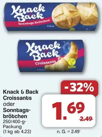 Famila Nord West Knack & Back Croissants oder Sonntagsbrötchen Angebot